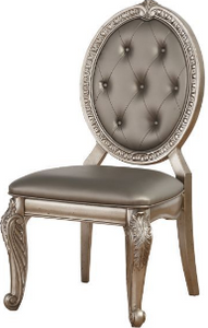 Solid Wood Silver Dining Chair (2Pc) SKU: 66922