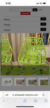 Load image into Gallery viewer, GREEN PLASTIC DINING CHAIR (SET OF 2)