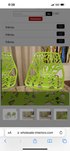 GREEN PLASTIC DINING CHAIR (SET OF 2)